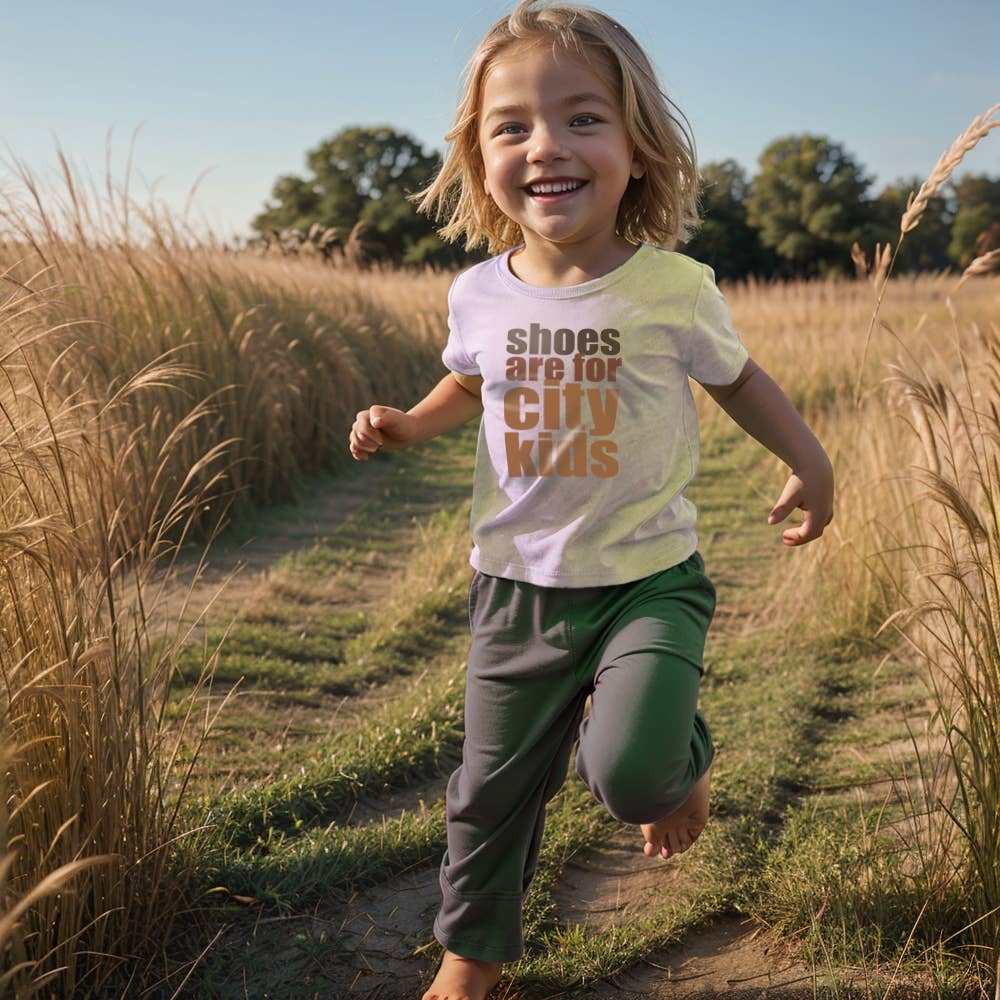 "Shoes are for city kids" Summer Camping Nature Kid Clothing