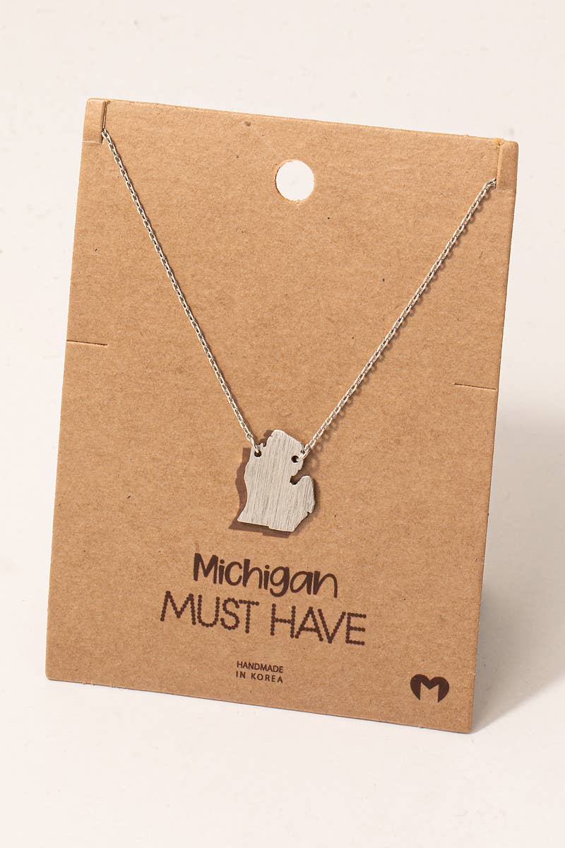 Michigan State Pendant Necklace