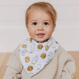 4 Pack Baby Bandana Bibs - Chip