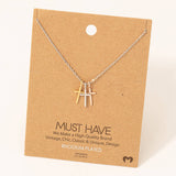 Triple Cross Pendant Necklace