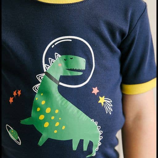 Vaenait Baby - Space Dino  Short Sleeve Pajama Set
