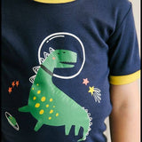Vaenait Baby - Space Dino  Short Sleeve Pajama Set