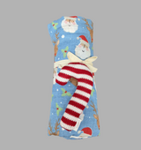Blue Christmas Swaddle Rattle Set