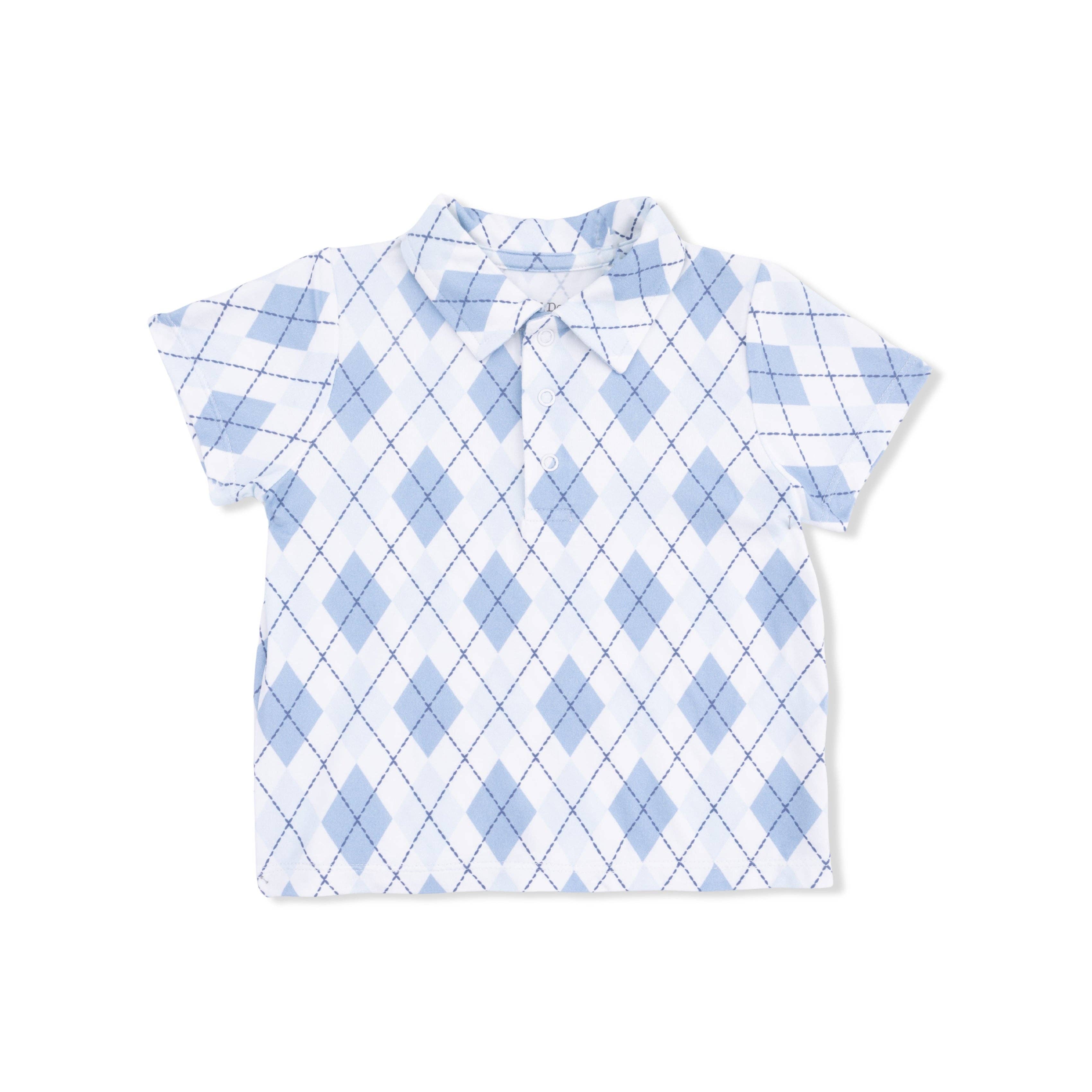 Blue Argyle - Polo with Casual Short