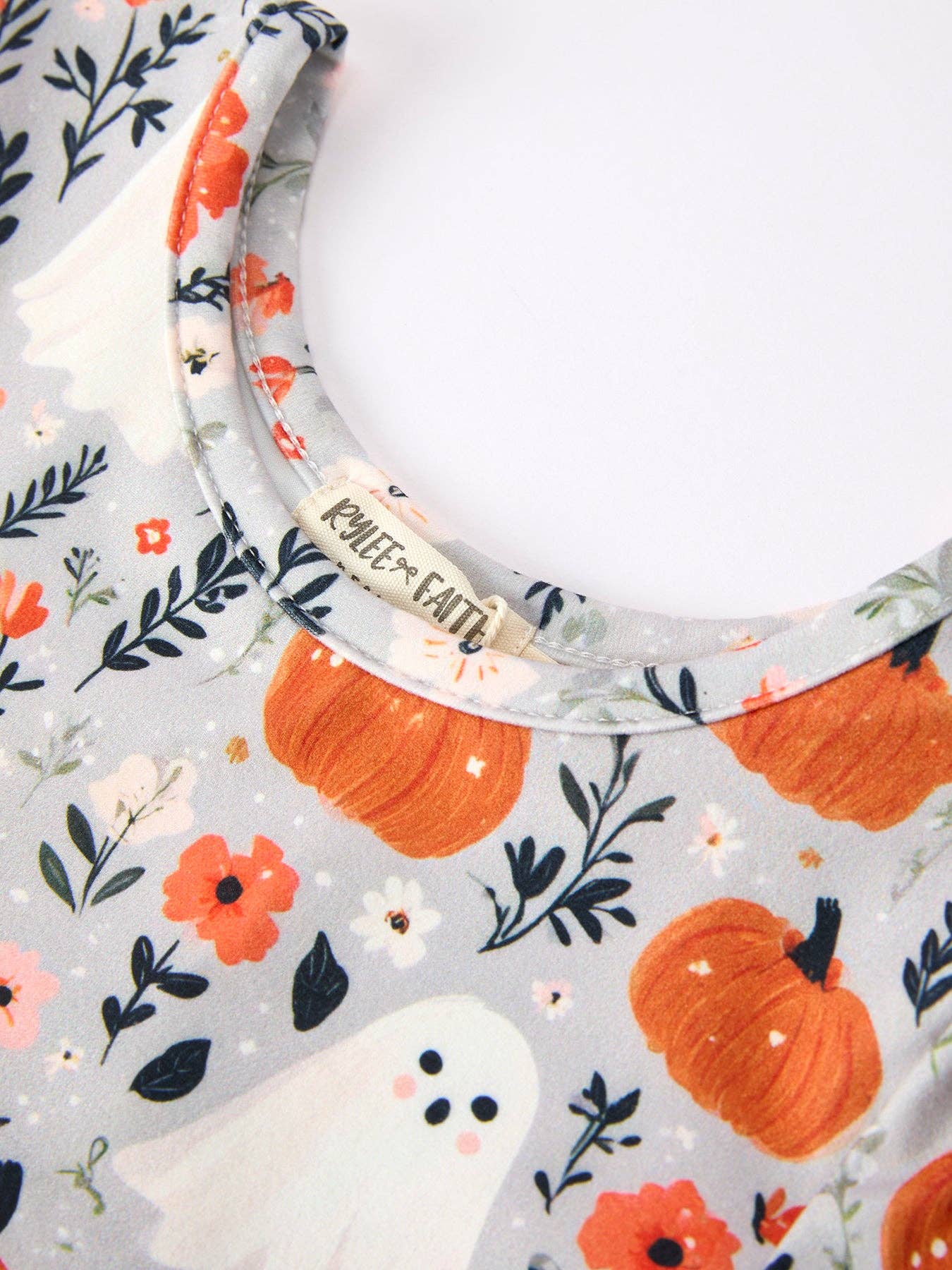 Halloween Pumpkin Ghost Twirl Dress