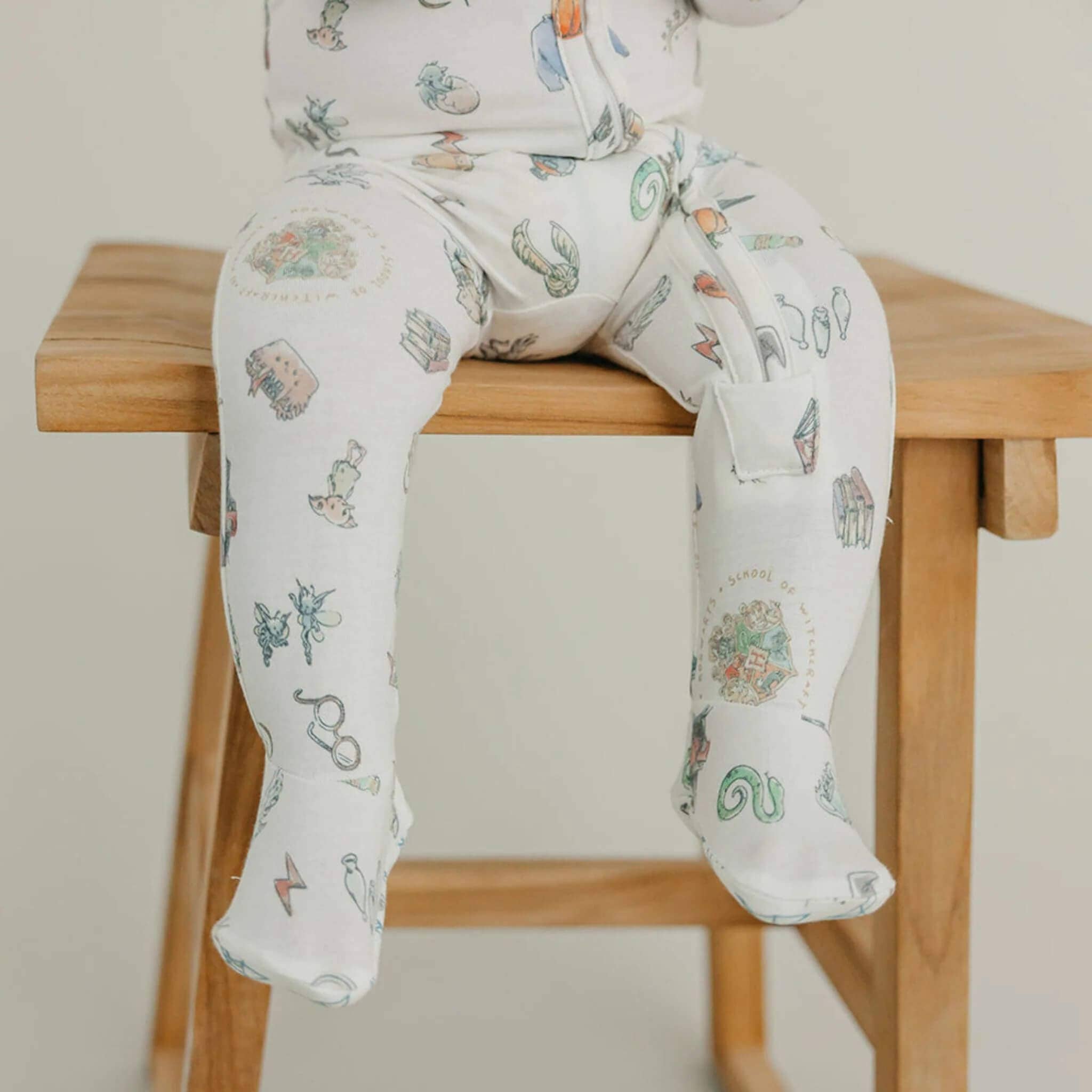 Copper Pearl Zip-Up Footie Pajama - Wizarding World