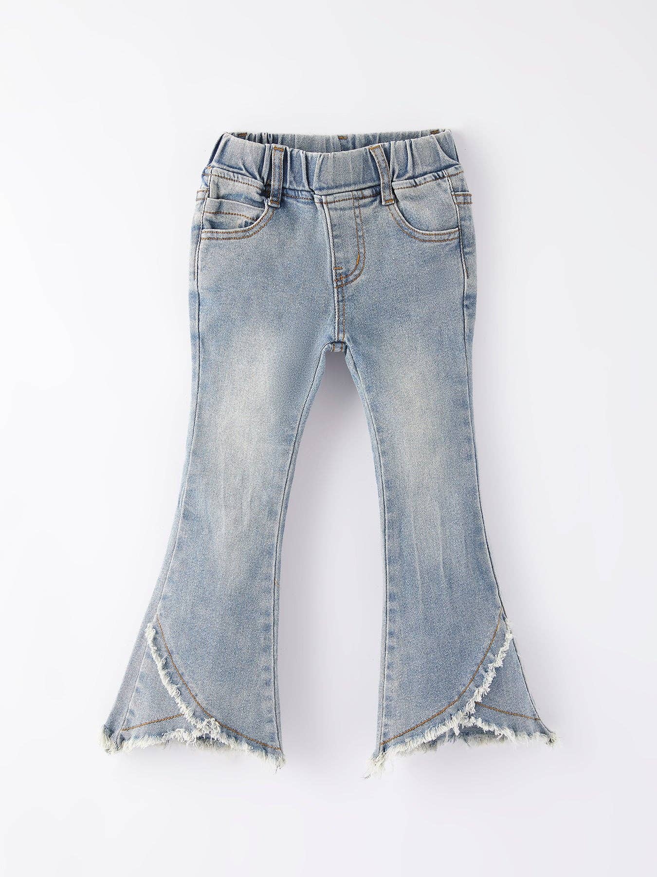 Girls Light Blue Denim Bell Jeans