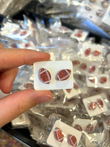 Football Glitter Stud Earrings