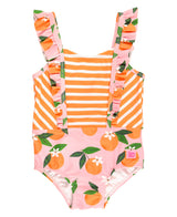 Girls Orange You The Sweetest Pinafore One Piece