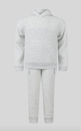 Fleece Hoodie and Jogger Set - heather grey
