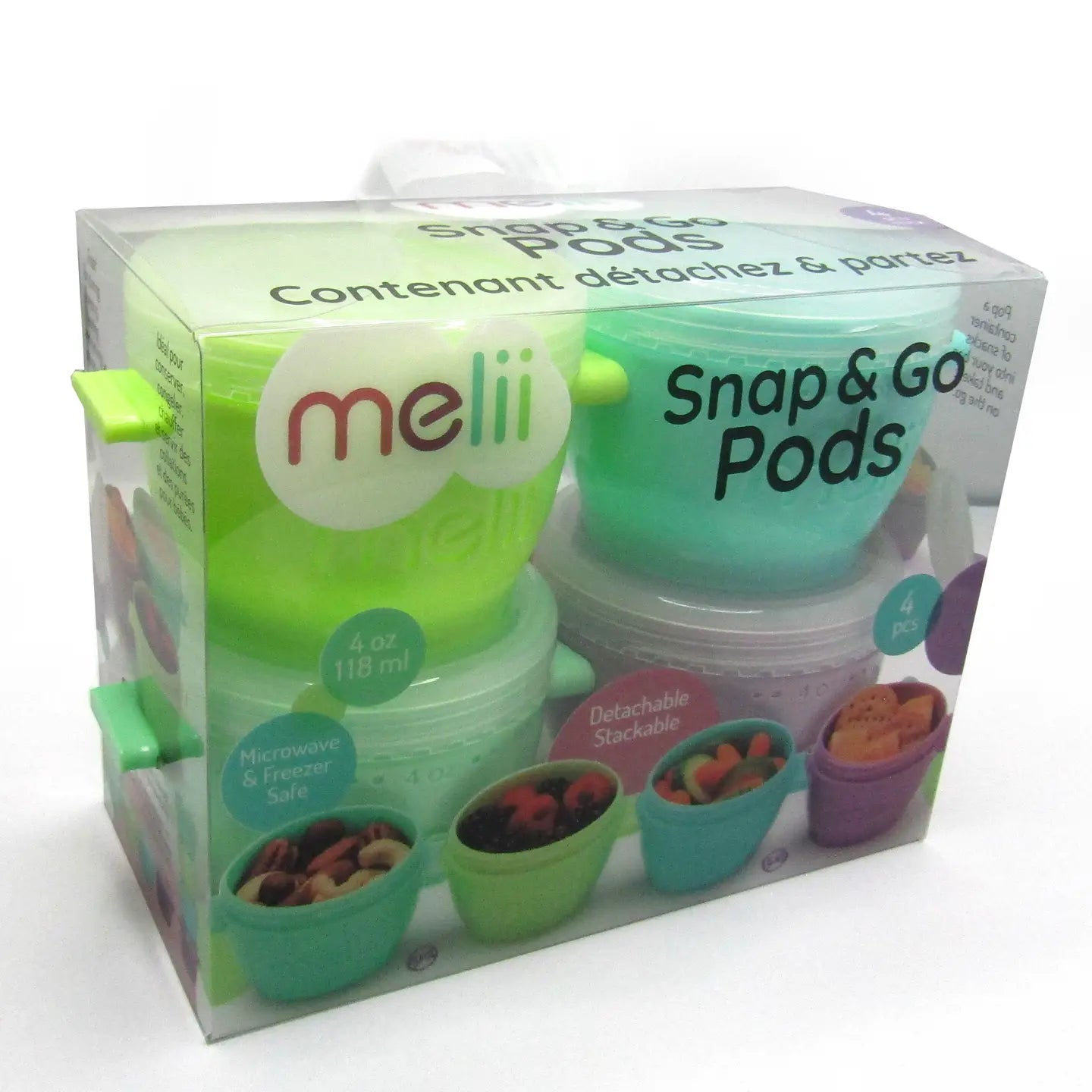 4oz Snap & Go Pods - 4 Freezer & Snack Containers