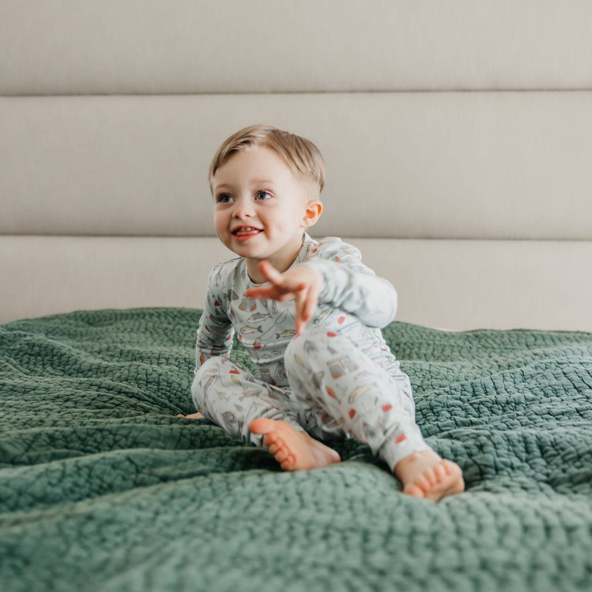 Copper Pearl 2pc Long Sleeve Pajama Set - Trout