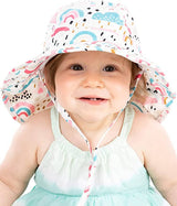 Infant/Toddler Patterned Bucket Hat - Rainbows & Clouds