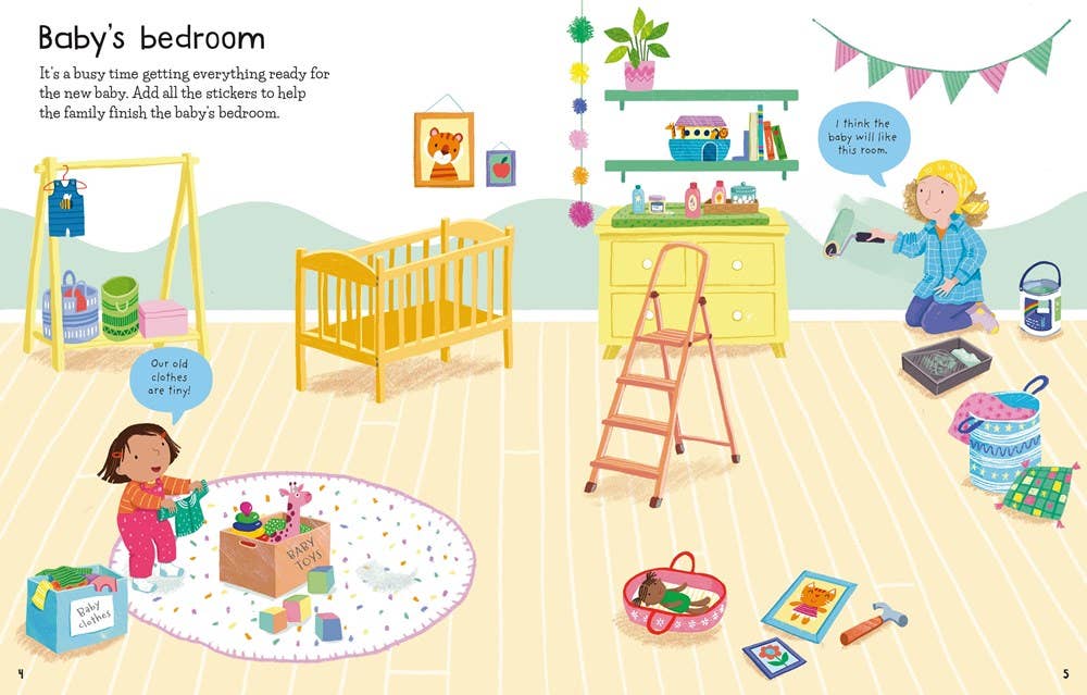 First Sticker Book The New Baby : Usborne