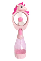 Unicorn Pony Water Spray Misting Electric Fan