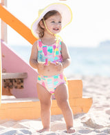 Girls Ice Cream Social Peplum Tankini