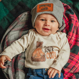 "Let's get cozy" Woodland Bear Soft Winter Baby Clothing