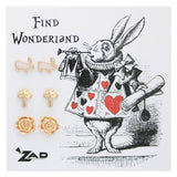 Find Wonderland Alice Earrings Set
