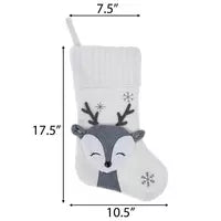 White & Gray Reindeer Stocking