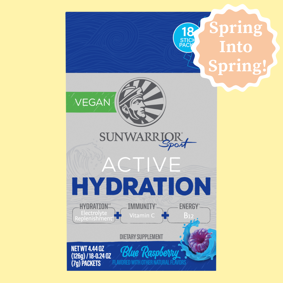 Sunwarrior - Blue Raspberry Active Hydration Sticks - 18 Sticks