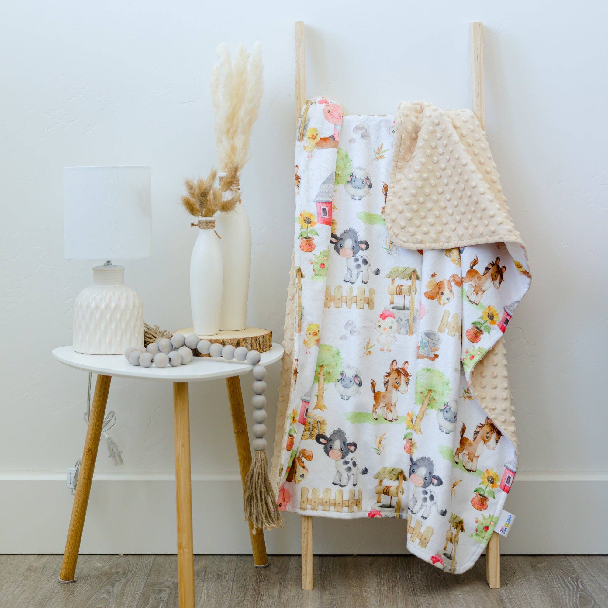 Farm Animal Minky Blanket