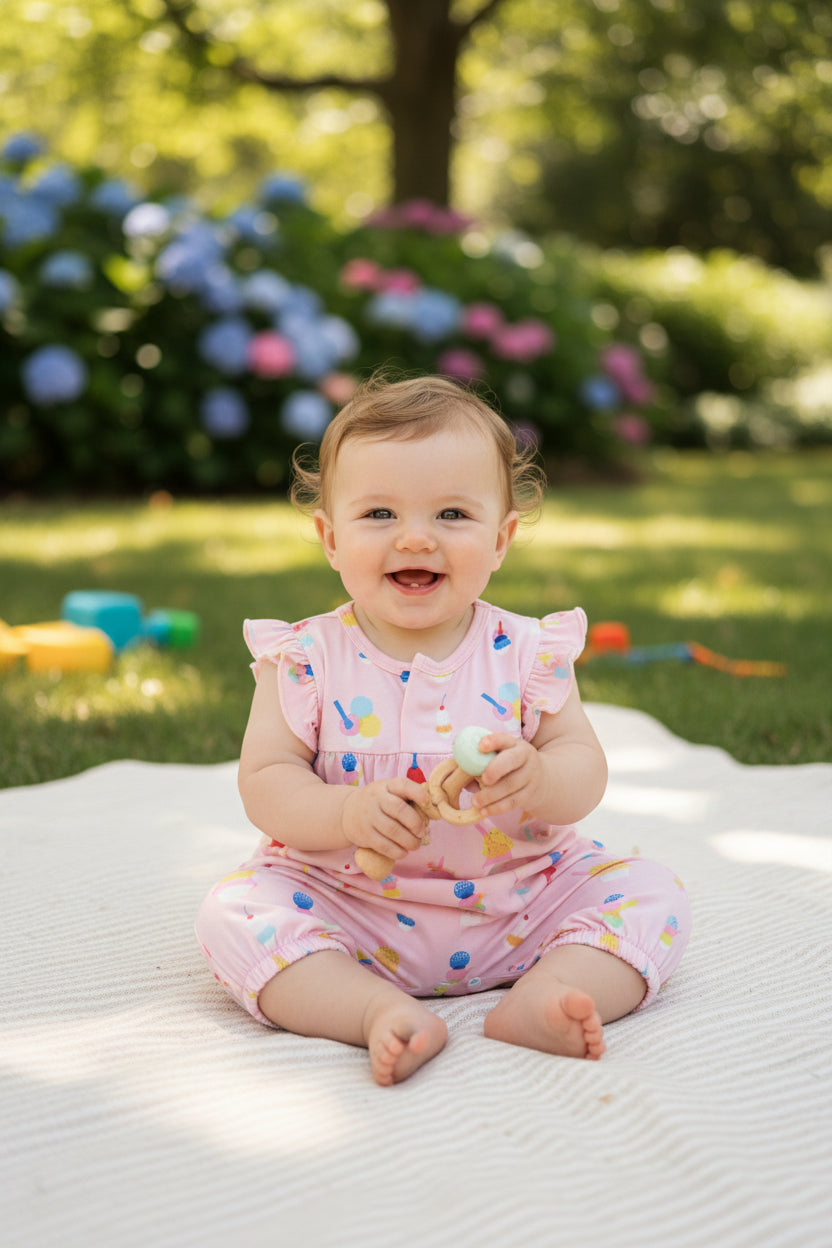 Magnetic ME - Pink Sundae Fun Day Romper
