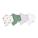 4 Pack Baby Bandana Bibs - Chip