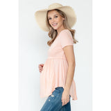 Maternity Everyday Basic Short Sleeve Spring/Summer Top