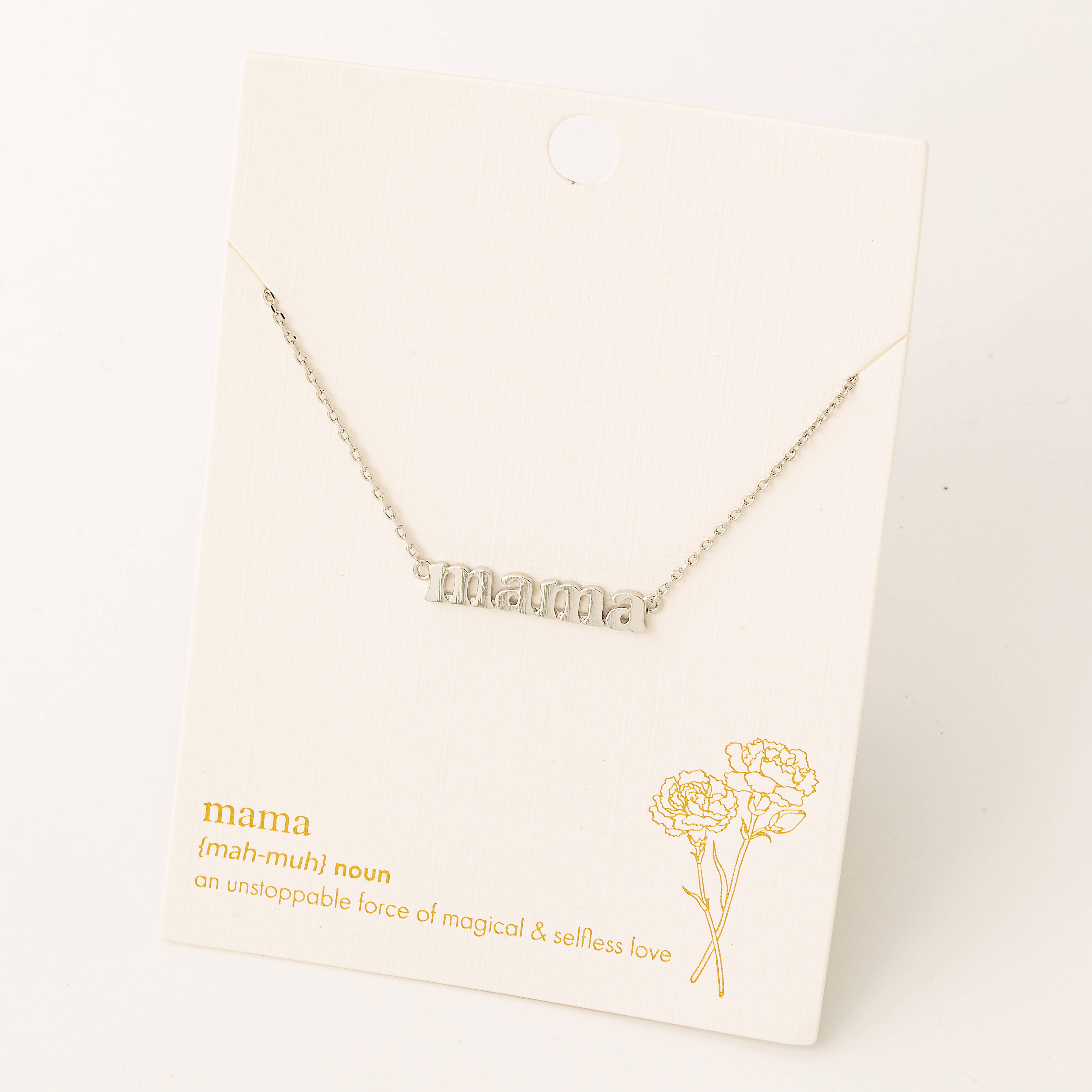 Mama Print Charm Necklace