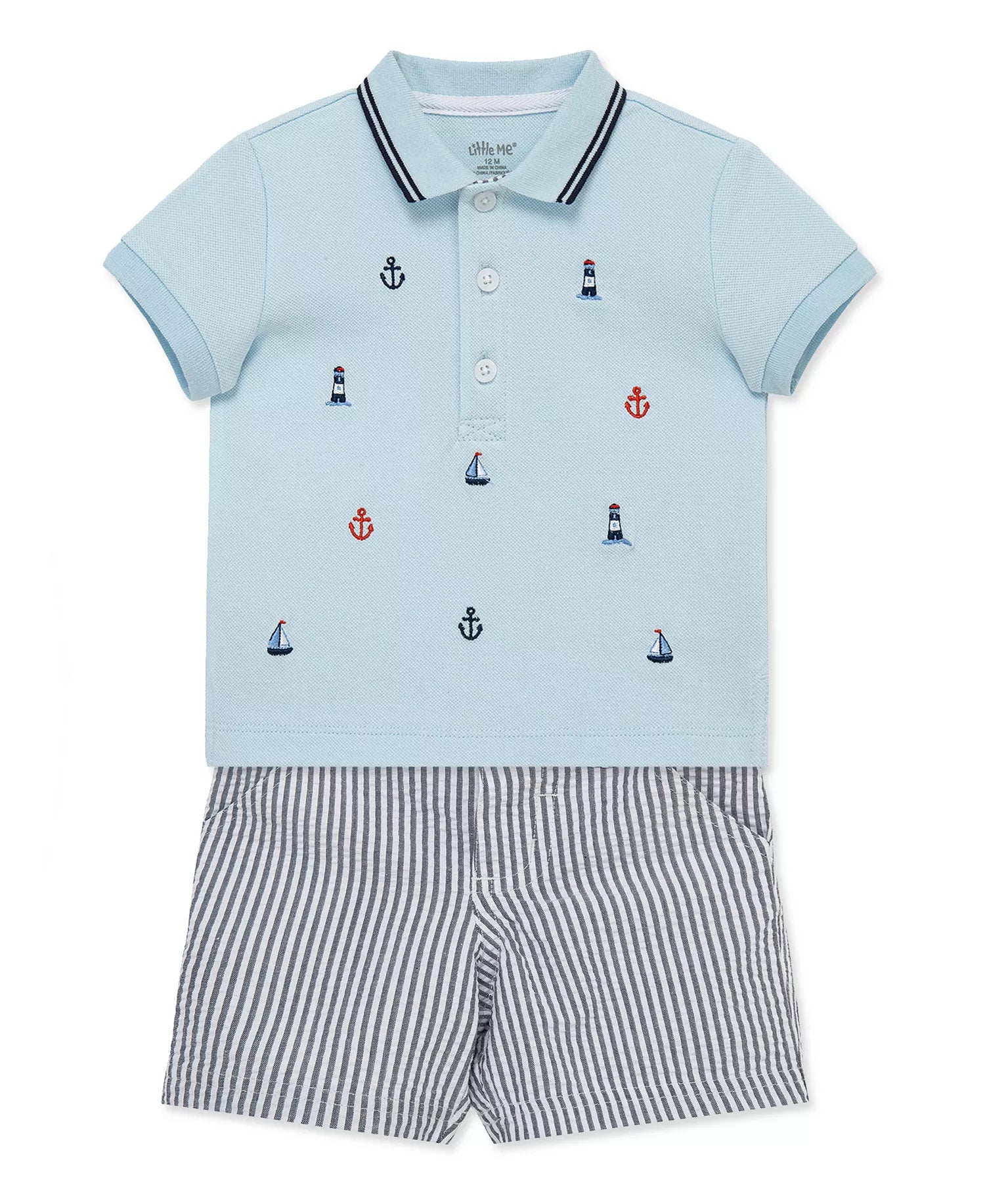 Boys' Short-Sleeve Polo Shirt and Shorts, 2-Piece Set
