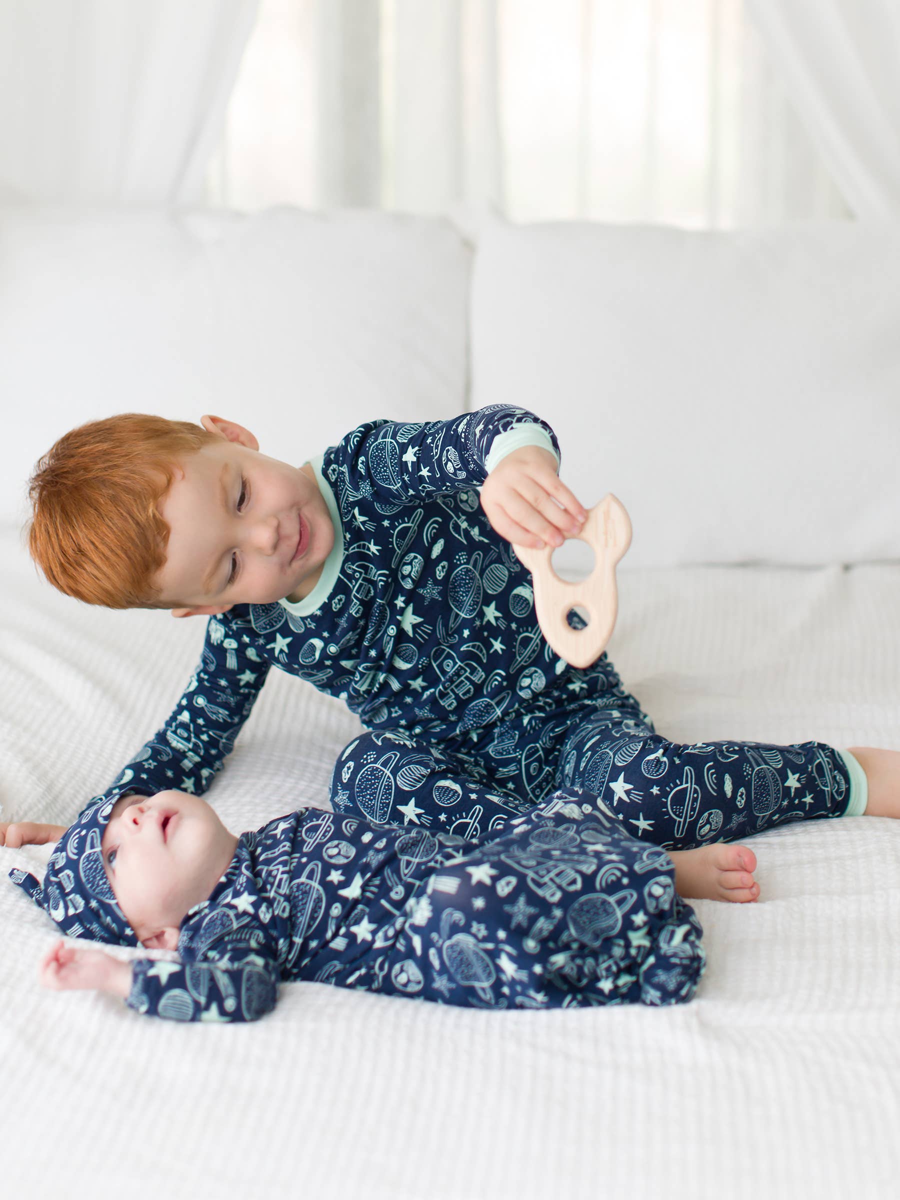 Blast Off Bamboo Viscose Long Sleeve Pajama Set