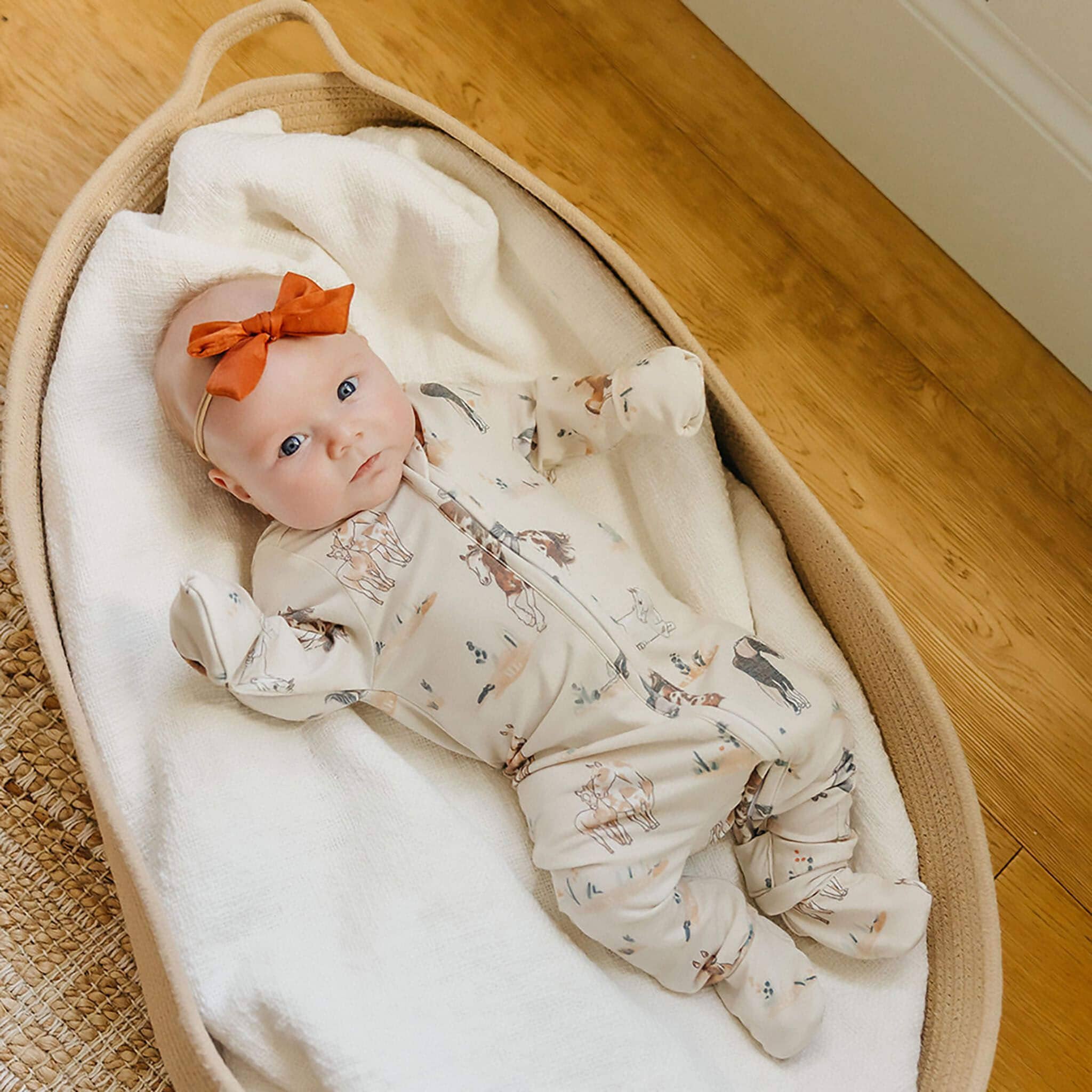 Copper Pearl | Zip-Up Footie Pajama - Montana