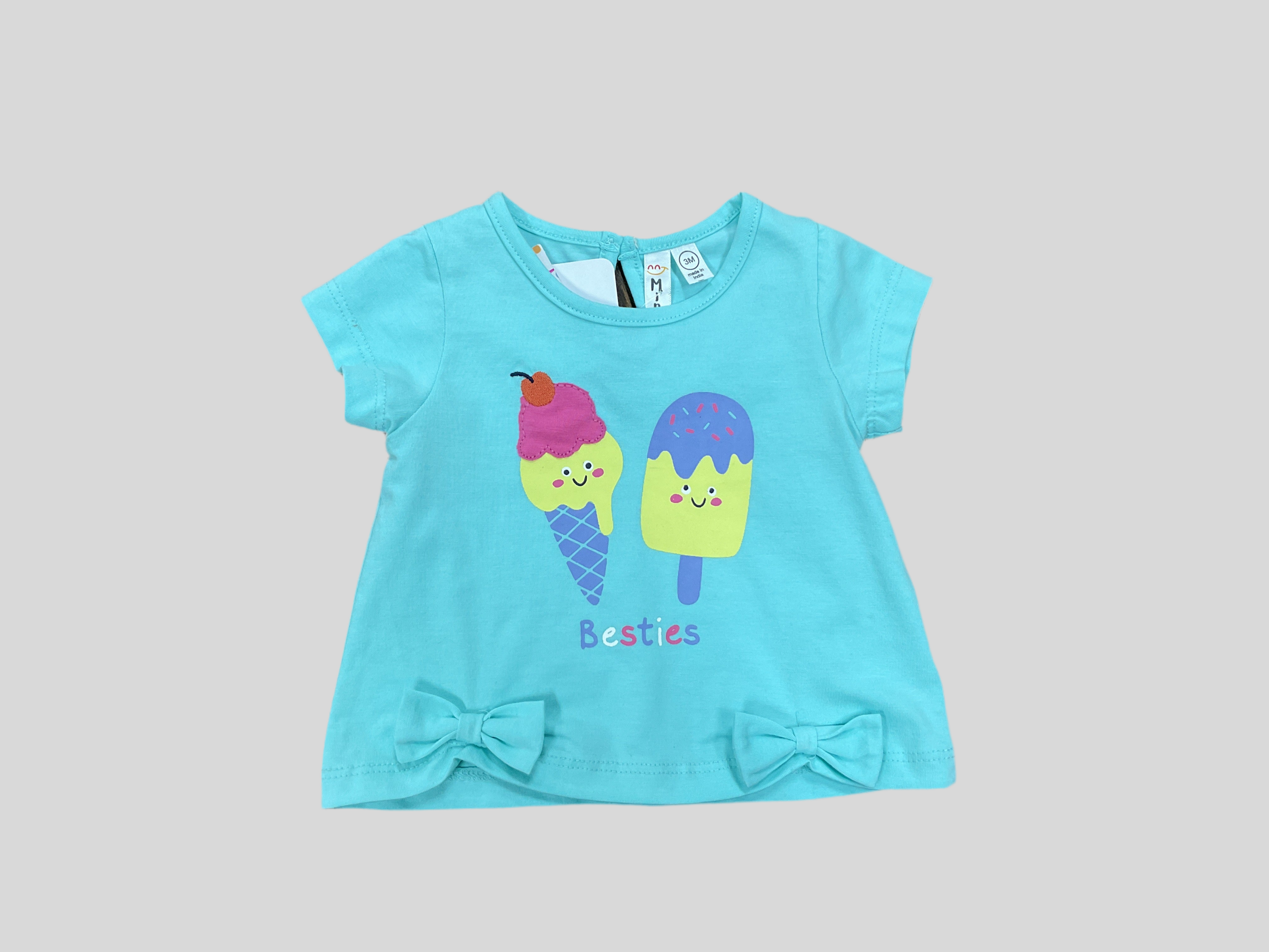 MINIBAMBA | ice cream “besties” 2Pc short and tee shirt set