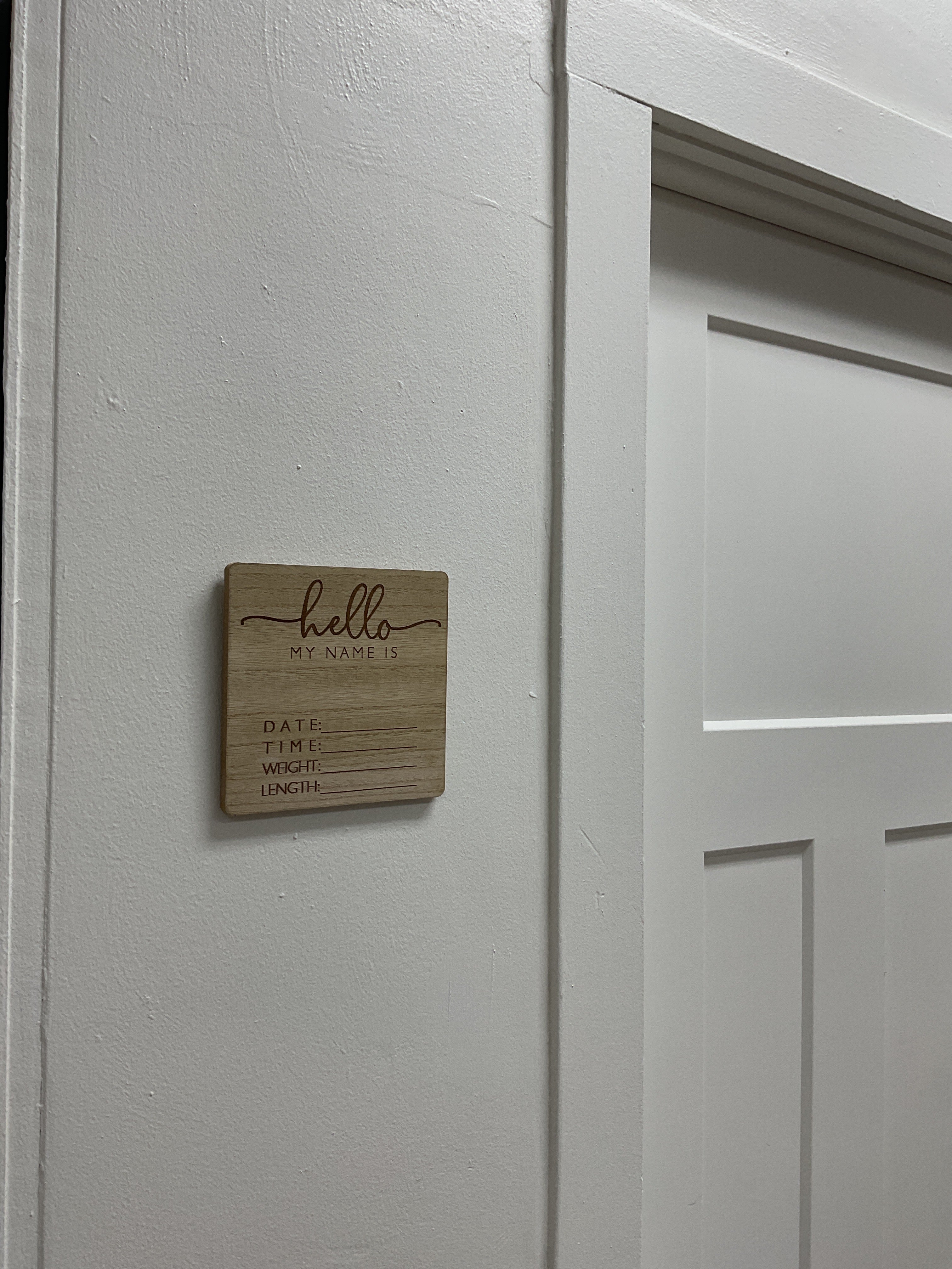 NURSERY SIGN | Hello My Name Is…