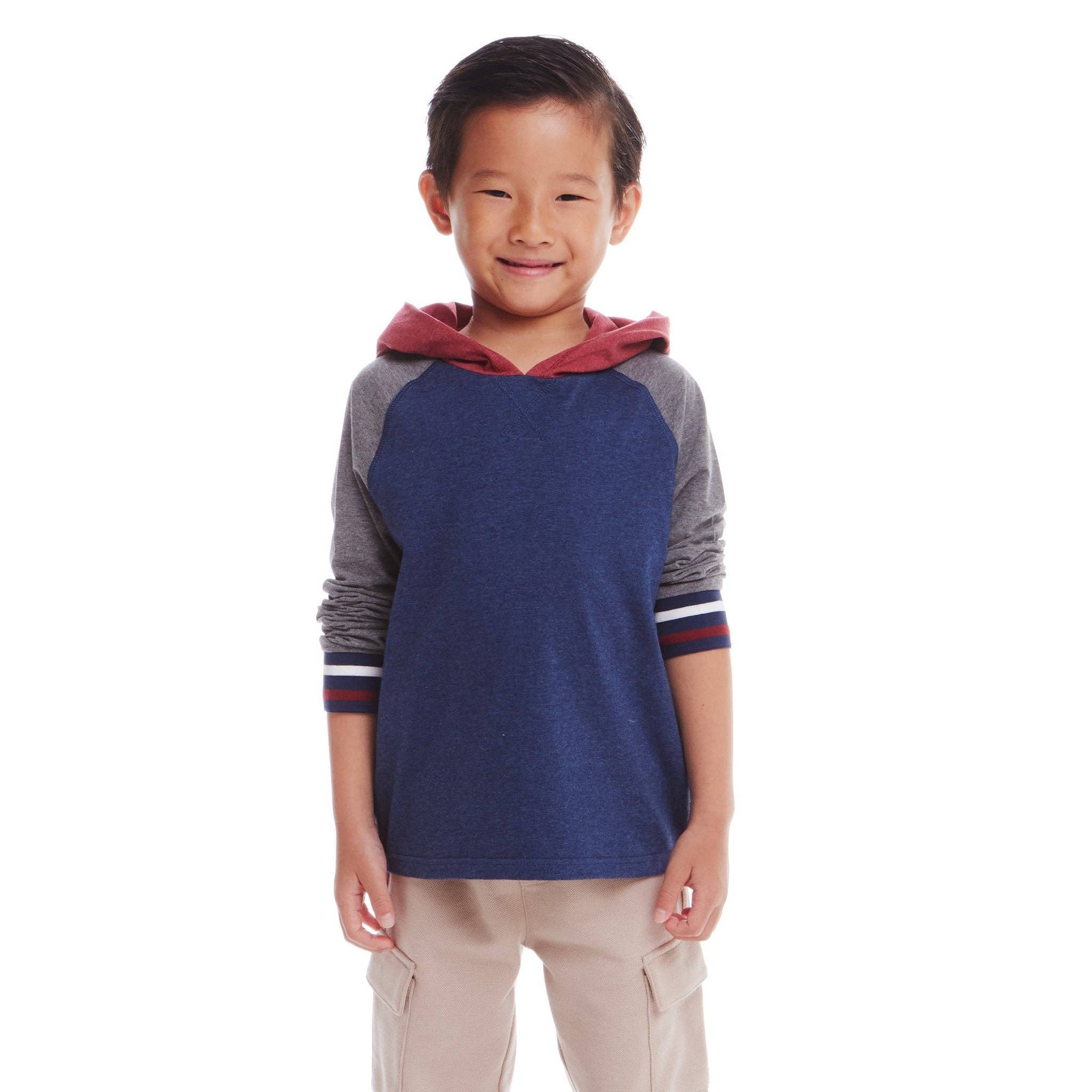 Kids Hooded Colorblocked Jersey Tee