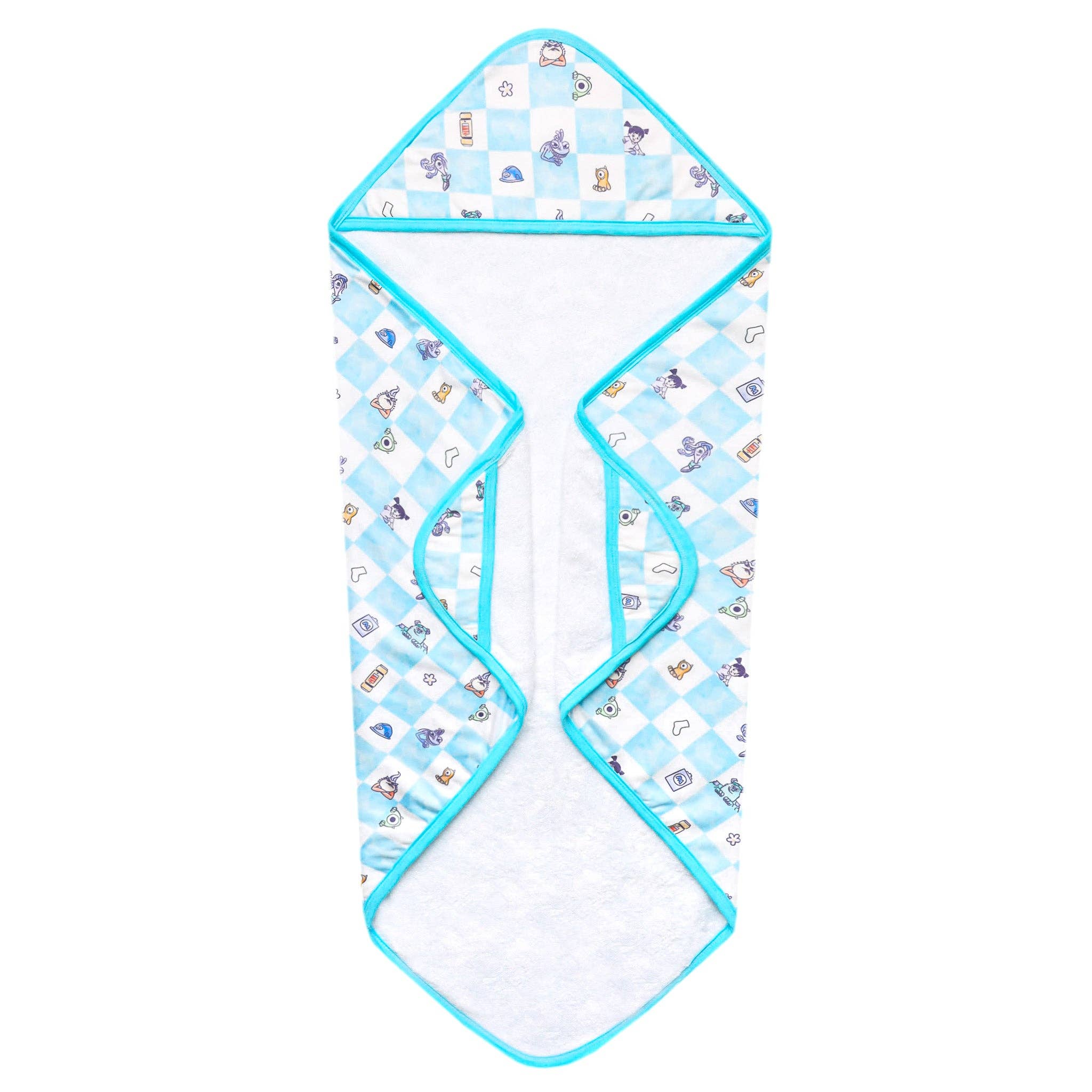 Premium Baby Knit Hooded Towel - Monsters, Inc. Medley