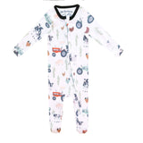 Copper Pearl Zip-Up Footie Pajama - Jo