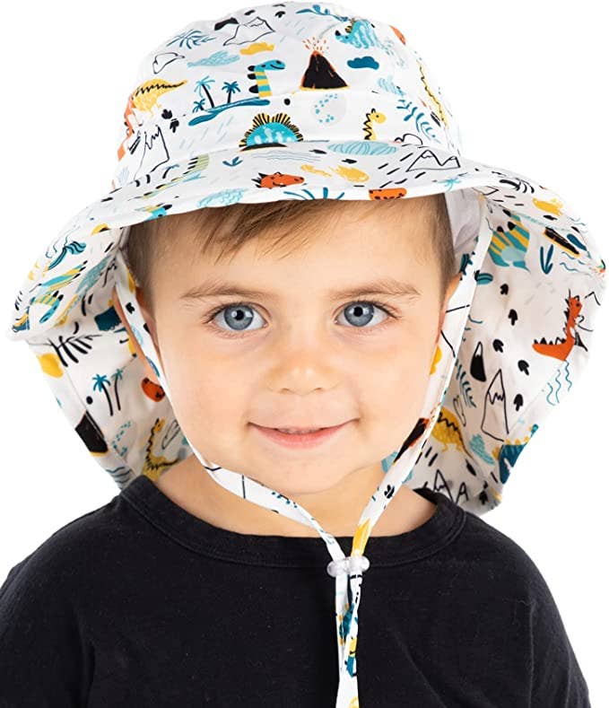 Infant/Toddler Patterned Bucket Hat - Dinosaurs & Volcanoes