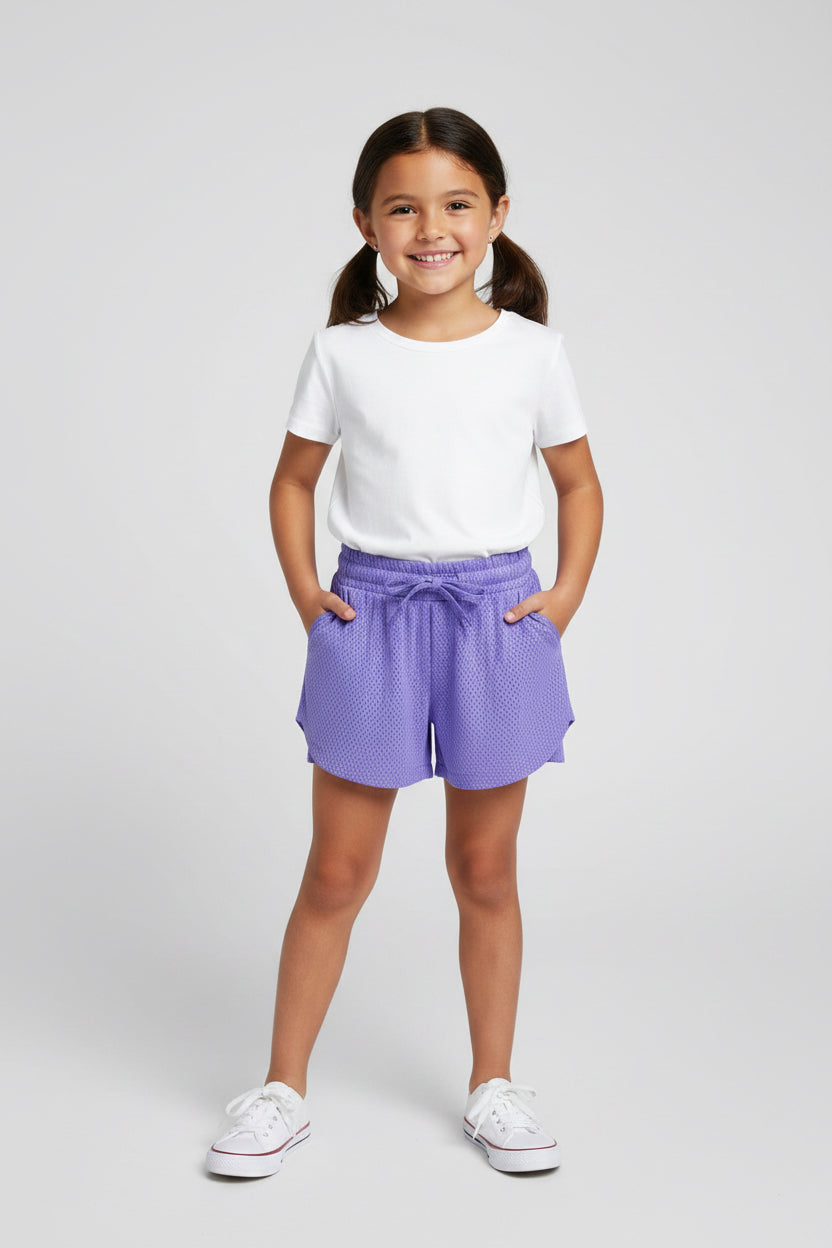 BTWEEN ACTIVE Big Girls Mesh Butterfly Built-In Shorts (2T-12Y)