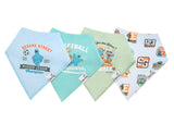 4 Pack Baby Bandana Bibs - Sesame Street Varsity Friends
