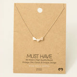 Three Dainty Hearts Necklace