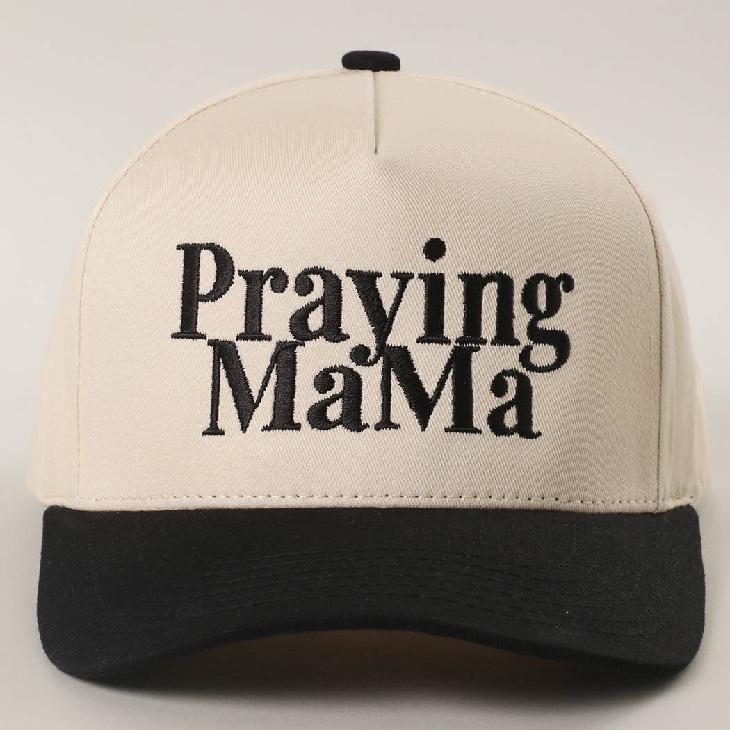 Praying MaMa Embroidery Two-Tone Trucker Hat