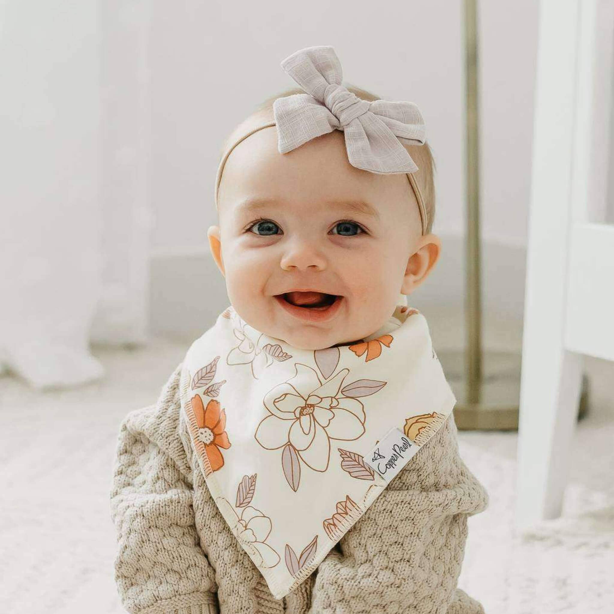 Copper Pearl Baby Bandana Bibs - Ferra