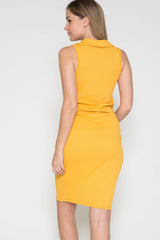 Maternity Ribbed Dress with Collar