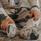 Copper Pearl Zip-Up Footie Pajama - Gemma In Tan