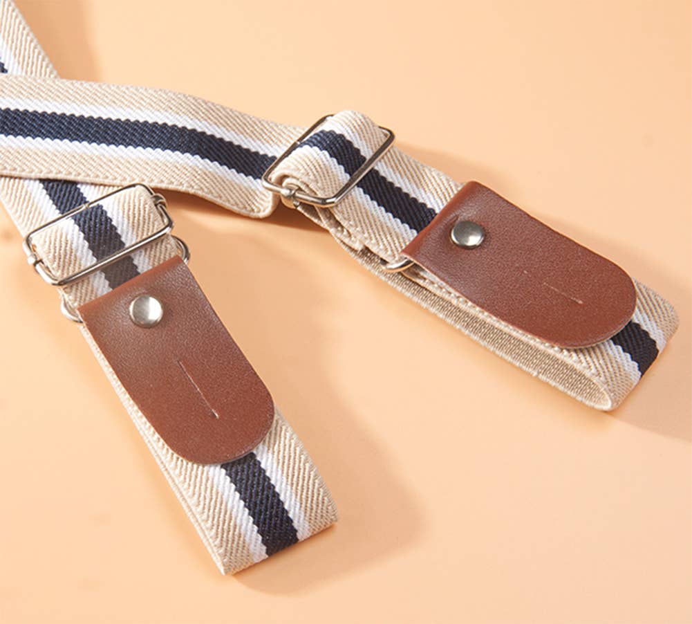 Blue Little Boy Button Down Shirt, Suspender Straps & Pants