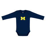 Michigan Wolverines Solid Infant Long Sleeve Bodysuit