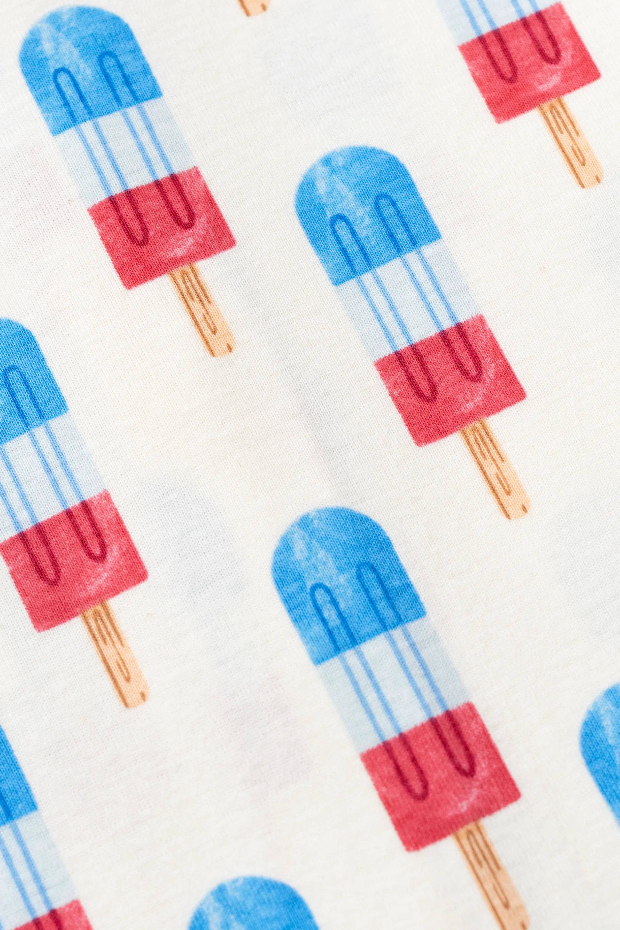 4th of July Slub Shorty Romper_Americana Ice Pops