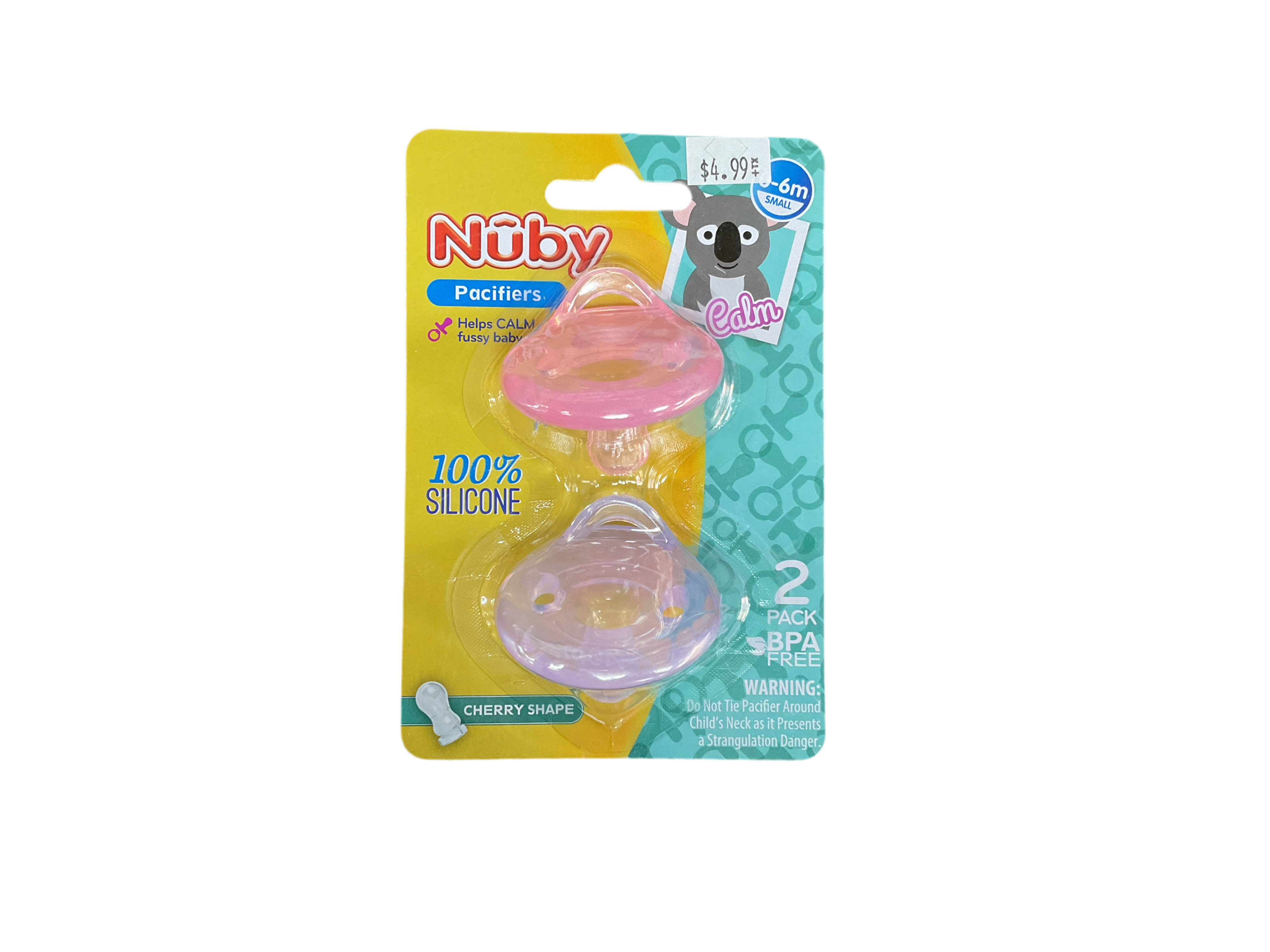 Nuby- Cherry Shaped Silicone Pacifiers