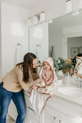 Copper Pearl Premium Baby Knit Hooded Towel - Ferra
